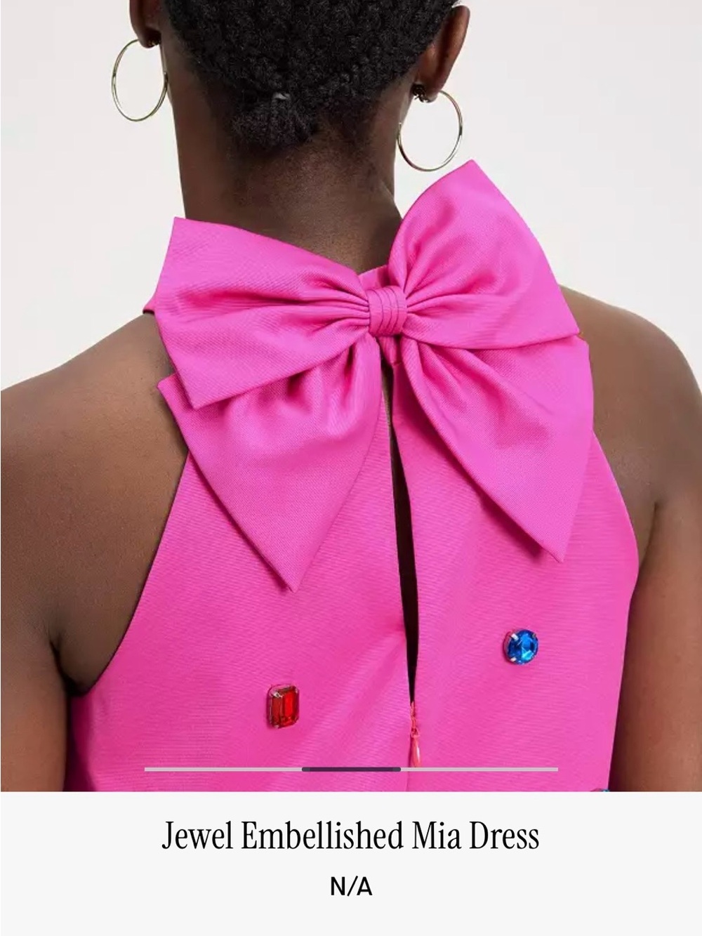 kate spade Hot Pink Jewel-Embellished Mini Dress - Picture 4 of 5